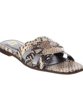 Bruno Magli Alessia Snakeskin embossed Slide Sandal 7.5 NWT